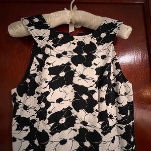 Adrianna Papell size 6 black and white dress- lined
